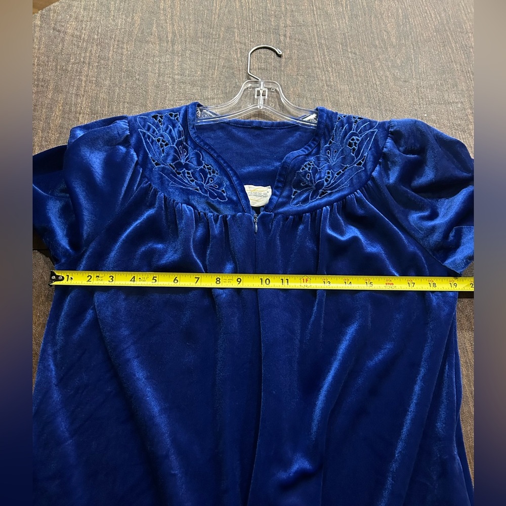 Loungees Blue Full Length Robe Size Small - Picture 5 of 8